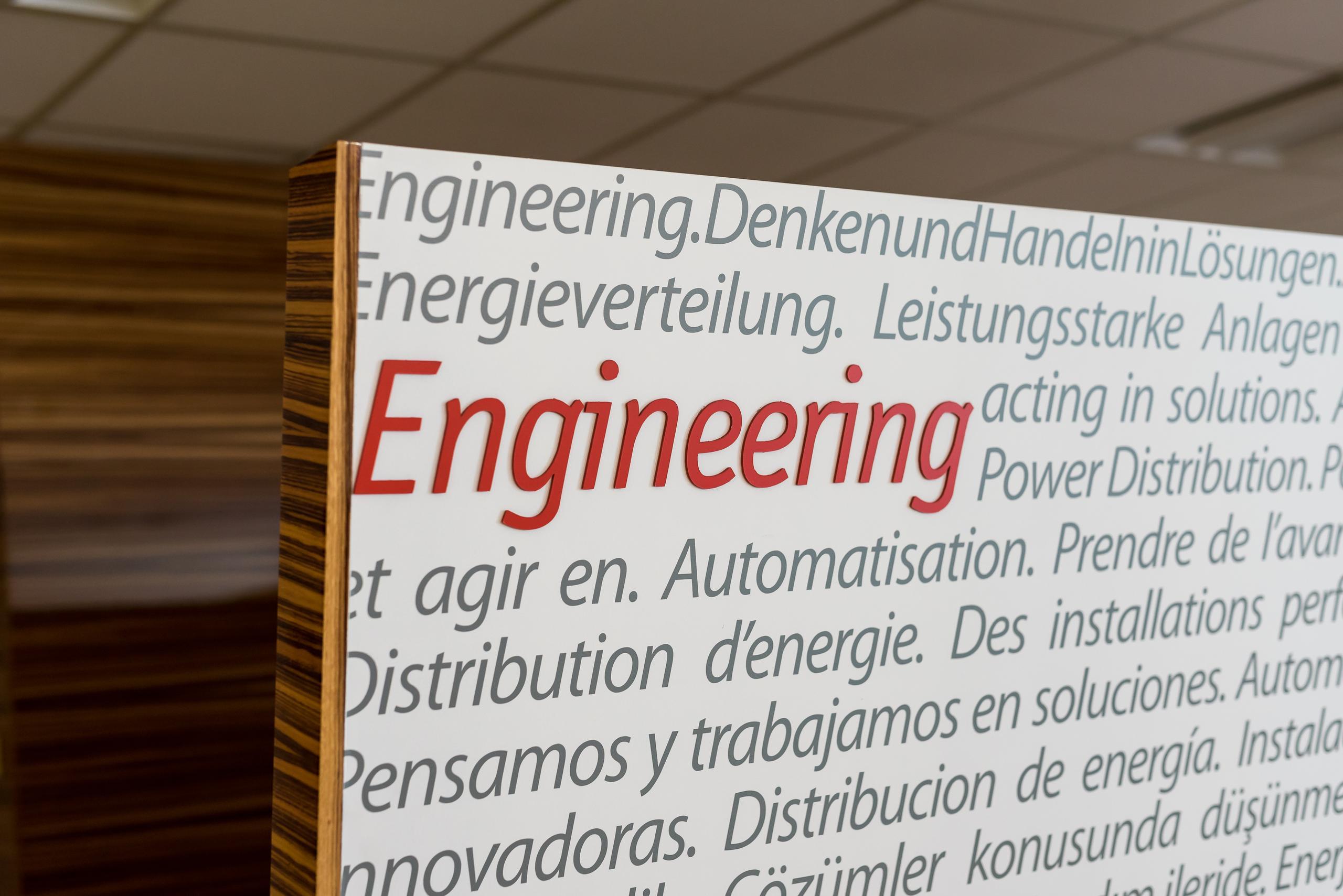 Tafel mit Engineering